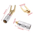 thumbnail image 3 of Conector de cable de enchufes de bocina de pala Y, adaptador de amplificador de conector de altavoz Irfora 4 pares, 3 of 5