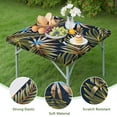 thumbnail image 4 of Square Fitted Tablecloth with Elastic Edge Featuring Tropical Leaf and Palm Inspired Prints, Waterproof Vinyl, Backed, Durable Table Cover for Indoor and Outdoor Dining, 4 of 6