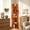Orange, variant on 5-Tier S-Shaped Corner Shelf, Modern Freestanding Curved Display Rack with 90° Corner Fit, Space-Saving Bookshelf Plant Stand for Living Room Bedroom, Orange