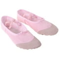 thumbnail image 7 of Pink Ballet Shoes for Girls Soft Sole Cat Paw Outsole Dual Bottom Black PU Toe Comfortable and, 7 of 7