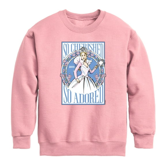 Wicked - Glinda Poster - Youth Crew Fleece Sweatshirt