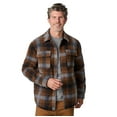thumbnail image 2 of Free Country Men's Mountain Ridge Sueded Chill Out Fleece Jacket Camel Plaid M, 2 of 3