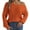 Z-Orange460, variant on Women's Sweater Solid Color Slash Neck Fashion Metal Buckle Strap Cold Shoulder Long Sleeve Knit Pullover Female Trendy Tops