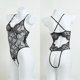 thumbnail image 3 of Lencería sexy, mono de tentación de encaje sexy para mujer, pijama uniforme abierto y transparente con agujeros, traje calado, 3 of 6