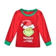 thumbnail image 4 of Family Christmas Pajamas Matching Sets, Loose Long Sleeved Pants With Round Neck Christmas Print Lounge Set,Pajamas (Women, M), 4 of 6