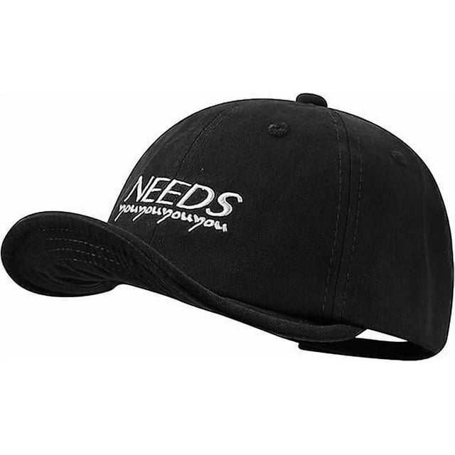 Men&women Baseball Caps Short Hat Cotton Embroidered Classic Hats Adjustable Sport Cap Lightweight Breathable Golf Outdoor Cap Summer Hatblack