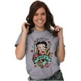 thumbnail image 4 of Betty Boop Bold Eagle Rose Tattoo Women Plus Size Graphic Tee Tees Brisco Brands 2X, 4 of 5