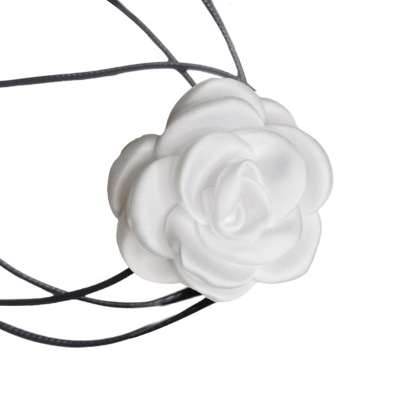 YIEMEEN Camellia Necklace Dinner Party Neck-Band Women Fashion Adjustable Necklace-Decor