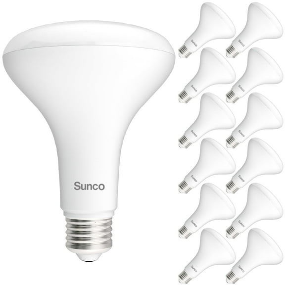 Sunco 12 Pack BR30 LED Bulbs 1600 Lumens, Indoor Flood Lights 16W Equivalent 100W 5000K Daylight E26 Base, Interior Dimmable Recessed Can Light Bulbs - UL Listed