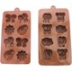 thumbnail image 2 of Non-stick Candy Jelly Molds, Chocolate Molds, Soap Molds, Silicone Baking Molds - Forest Cute Theme Happy Bear, Lion, Hippo, Set of 2 (Animal), 2 of 4