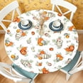 thumbnail image 6 of Fall Pumpkin Round Tablecloth Thanksgiving Harvest Outdoor Tablecloth Waterproof Table Cover for Picnic Dinner Party Decor 47 In C, 6 of 6