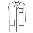 thumbnail image 4 of Panda Uniform Made To Order 40-Inch Unisex Professional Four Button Lab Coat, 4 of 6