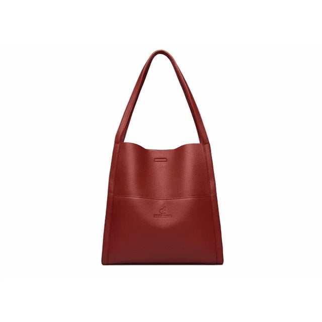 Bolso Para Mujer De Cuero Bolsa Tote Dama Bandolera Hombro Xtellar rojo