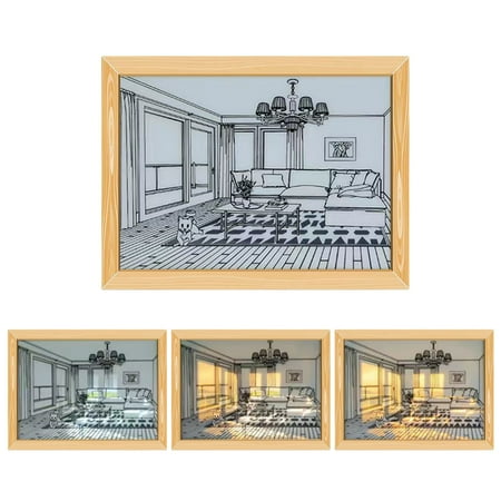 

EDFRWWS 3 Colors LED Decorative Light Painting Light Indoor Home Bedroom (A 8in)