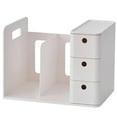 thumbnail image 1 of Multifunction Bookshelf Storage Rack Desktop Drawer Type Book File Shelf HIPS Storage Bookshelf Holder with Ergonomic Handle for Study Room Bedroom Office, 1 of 9