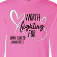 thumbnail image 4 of Inktastic Worth Fighting for White Ribbon, Lung Cancer Awareness Long Sleeve T-Shirt, 4 of 5