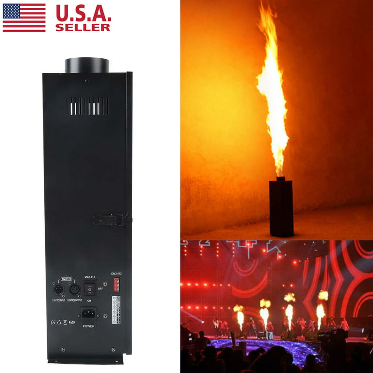 Flame Stage Effect Machine,Fire Spraying Machine with DMX512 Control  Flaming Machine for TV Performances Disco Show Concerts and Party Festival  Decoration,Uses liquefied gas to spray (Not included) 