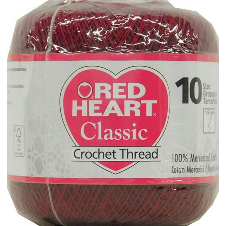  Red Heart Classic Crochet, Thread Size 10, Black (144
