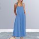 thumbnail image 5 of Mamelucos Sin Mangas Mamelucos para mujer Monos de moda con botones Monos con peto de pierna ancha (Azul claro XXXL) Cgtredaw para Mujer azul claro T 3EG, 5 of 6