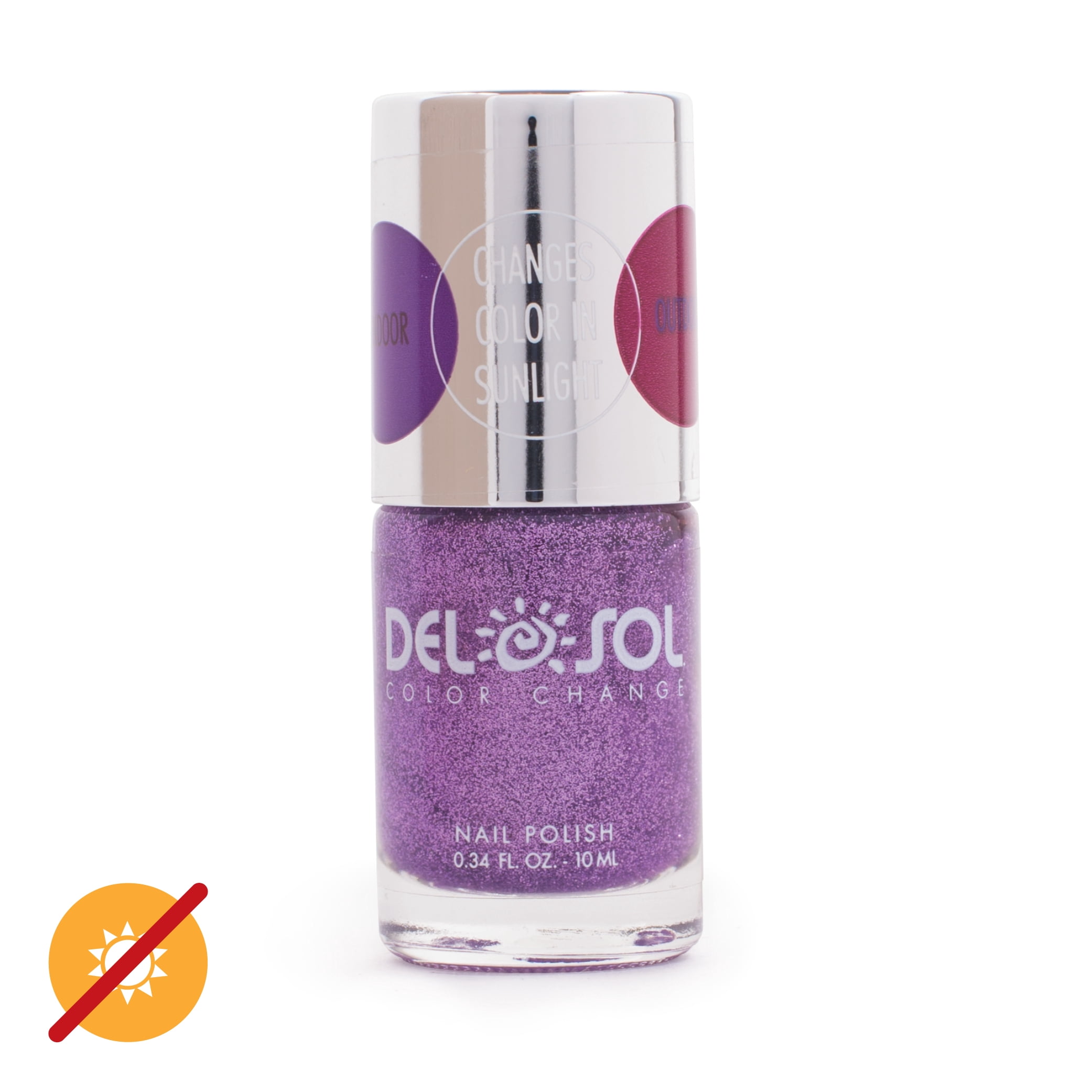 Delsol Color-Changing Nail Polish - After Party for Women, 0.34 fl oz