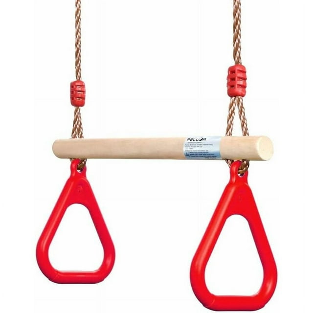 Monkey Bar Set, Trapeze Bar Swing Set with Hanging Bar Rings, Heavy Duty Carabiner for Secure Attachment, Indoor Outdoor Use, Suitable for All Ages