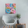 thumbnail image 5 of Chilfamy Donuts Frosting Sprinkles Canvas Wall Art Decor 12x12in, 5 of 6