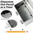 thumbnail image 4 of Creproly Stainless Steel Pencil Dispenser/Pen Holder for Classroom Home Restaurant for Bulk Pencils Storage/Unwrapped Drinking Straws Storage (Silver), 4 of 4