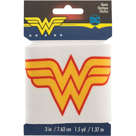 DC Comics Elastic 3"X1.5yd-Wonder Woman Logo