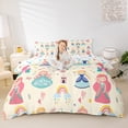 thumbnail image 3 of Manfei Cute Girly Princess Comforter Cover King,Magical Kids Castle Bedding Sets King Size,Kawaii Cartoon Rainbow Bed Cover For Girls Kids,Luxury Bedroom Decor Reversible（No Comforter）,3-Piece, 3 of 6