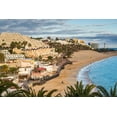 thumbnail image 2 of Bibikow, Walter 24x17 Black Ornate Wood Framed with Double Matting Museum Art Print Titled - Canary Islands-Fuerteventura Island-Morro Jable-high angle view of Playa de la Cebada beach-sunset, 2 of 4