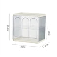 thumbnail image 3 of Twinkseal Visible Cup Holder with Removable Partition Plastic Cup Storage Rack with Removable Partition Dustproof Door Transparent Organizer for Water Cups Tea, 3 of 7