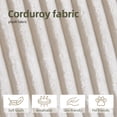 thumbnail image 4 of HipyMo 75" Corduroy Cloud Sofa, Boneless Loveseat Couch in a Box with Deep Seat, No Assembly Loveseat for Living Room, Apartment, Beige, 4 of 10