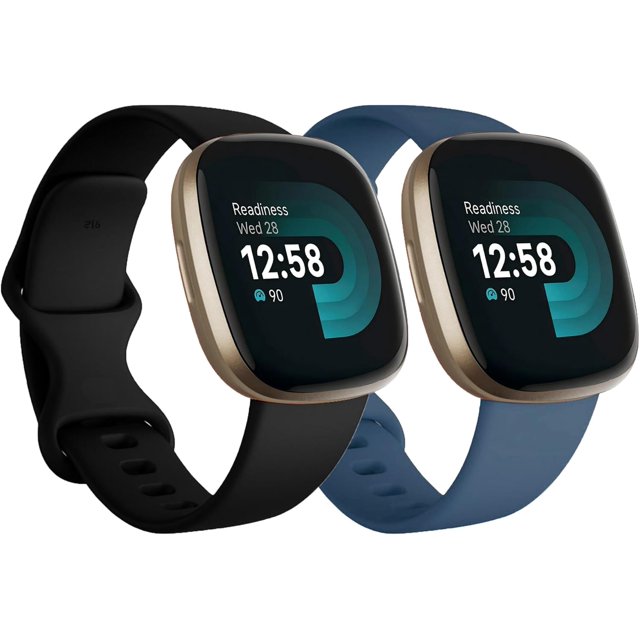 REQO Bracelets de Remplacement Compatibles avec Fitbit Versa 3 / Versa 4 / Sense/Sense 2, Bracelet Classique Réglable en Silicone pour Femmes Hommes