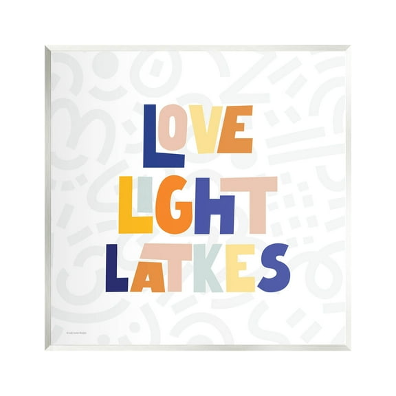 Love Light Latkes Casual Hanukkah Holiday Graphic Art Unframed Art Print Wall Art