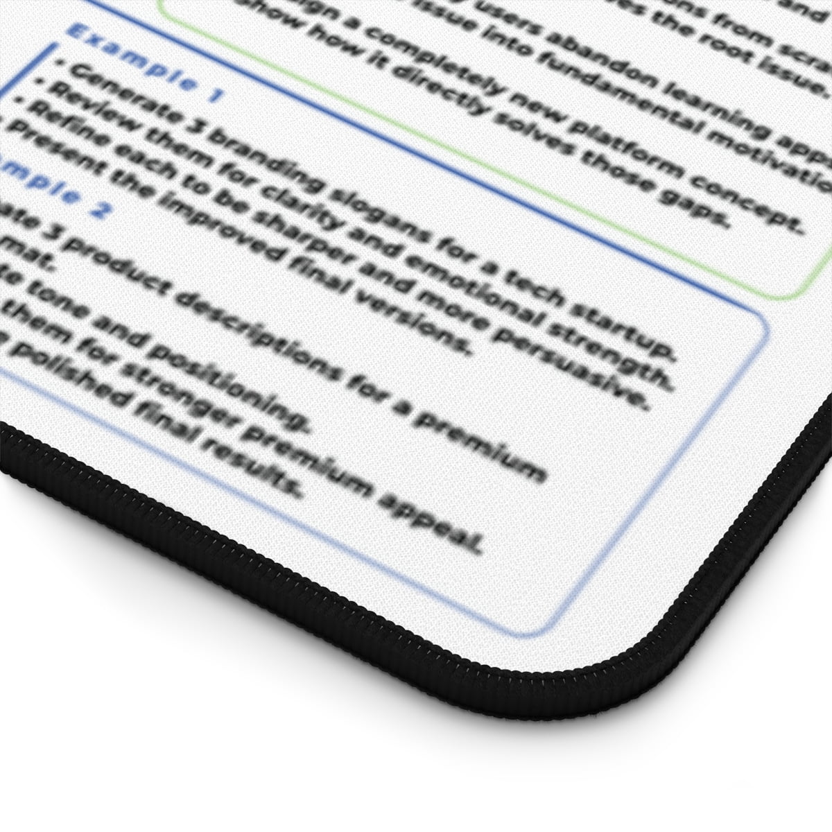 Chat GPT Frameworks for Writing Better AI Prompts Cheat Sheet Desk Mat 16×32 | ChatGPT Desk Pad with Advanced Prompt Frameworks Formulas-White