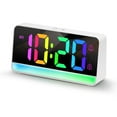 thumbnail image 2 of Onekawa Digital Alarm Clock for Bedrooms Living Room with USB Charging Port Super Loud Alarm Clocks for Heavy Sleepers with Large Big Numbers, Electric Desk Clock with LED RGB Ambient, 2 of 4
