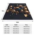 thumbnail image 2 of JUNZAN Elegant Golden Blue Ornaments Print Flannel Fleece Blanket Throw Blanket for Bed,Sofa,Couch,Travel,Camping(40"x30" ), 2 of 5