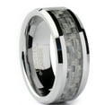 thumbnail image 1 of Tungsten Carbide Men's Wedding Band Ring With Gray Carbon Fiber Inlay, 8mm, 1 of 4