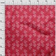thumbnail image 2 of oneOone Polyester Lycra Fabric Leaves & Floral Block Printed Fabric 1 Yard 56 Inch Wide, 2 of 4