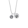 thumbnail image 2 of Delight Jewelry Silvertone Live in Circle Silvertone Script Initial Disc - D - Charm Necklace, 20"+3", 2 of 4