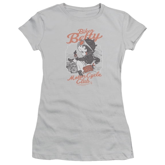 Betty Boop Bbmc S/S Junior Women's T-Shirt Sheer Silver