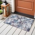 thumbnail image 4 of Palm Leaves Entryway Rug 2'x3'&nbsp; Non Slip Front Door Mats, Spring Tropical Leaf Botanical Vintage Blue Entrance Rugs Indoor Outdoor Carpet, Washable Floor Mats Small Area Rug for Bedroom Kitchen, 4 of 8