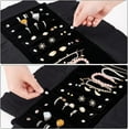 thumbnail image 4 of Black Velvet Jewellery Roll Portable Travel Jewelry Roll Organizer Jewelry Storage Roll Bag Daily Jewelries Carrying Pouch DIY, 4 of 6