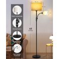 thumbnail image 4 of Lámpara de pie BoostArea de 157 cm con luz LED para lectura y pantalla beige, 4 of 9