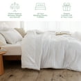 thumbnail image 7 of U by Bedsure White Queen Comforter Set - Bed in a Bag Queen 7 Pieces Stripes Seersucker Bedding Set, Soft Lightweight Down Alternative Comforter, Queen Bed Set (White, Queen), 7 of 7