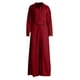 thumbnail image 5 of Vestido liso de mujer con cinturón, manga larga y escote en V profundo, poliéster y spandex, estilo informal y elegante, tallas S-XXXL, 5 of 5