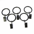 thumbnail image 2 of Curtain Rings with Clips 50 Pack Metal Curtain Clips Decorative Drapery Rings (1.26 Inch Interior Diameter Matte Black), 2 of 7