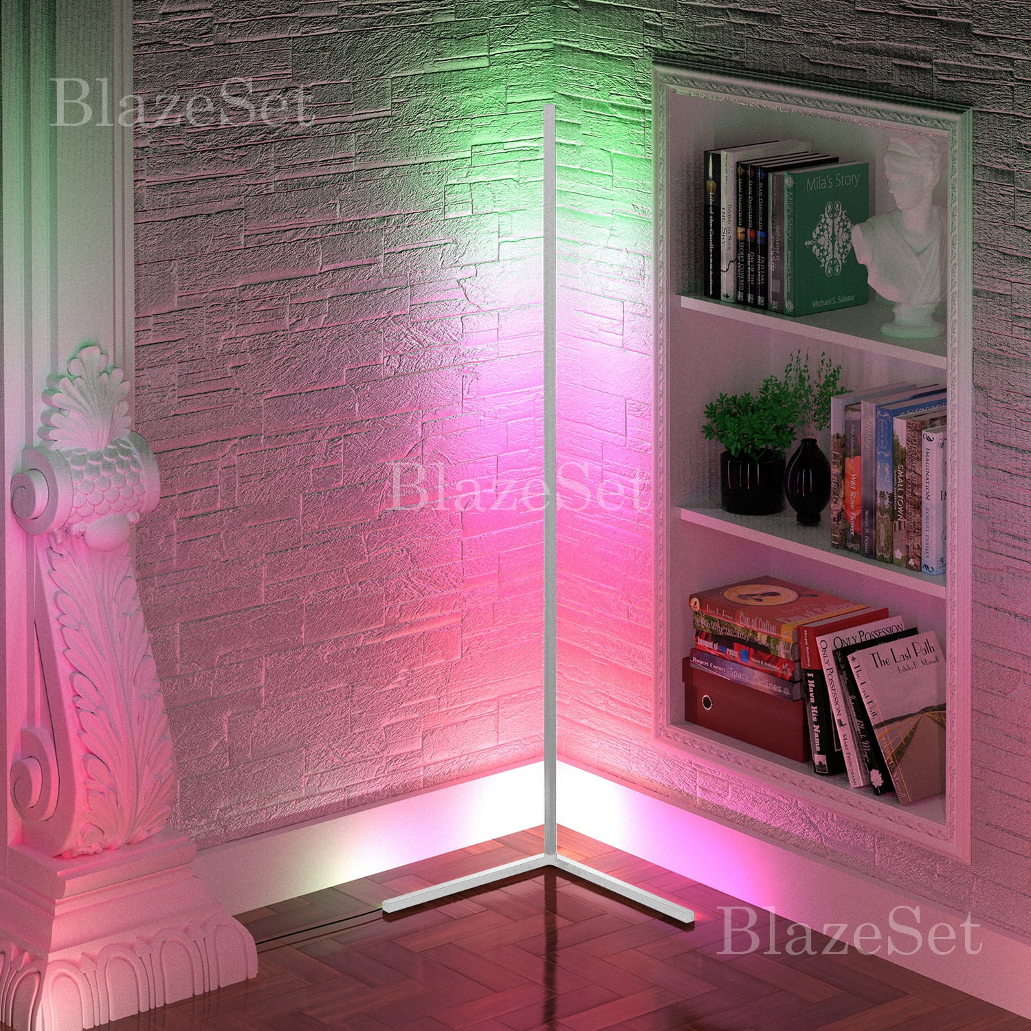 RGB LED floor lamps ball spring lamp screen remote control height adjustable E27 