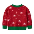 thumbnail image 5 of Little Boys Girls Kids Christmas Sweater Xmas Holiday Party Crewneck Knit Cute Pullover Tops 2 Years-3 Years, 5 of 7