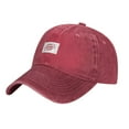 thumbnail image 3 of ZICANCN Adjustable Baseball Cap Women, Original Character Pattern Hats for Men Adult Washed Cotton Denim Baseball Caps Fashion, Red, 3 of 6